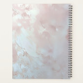 Pink Ornate Pearl and Floral Planner Planer (Rückseite)