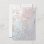 Pink Ornate Pearl and Floral RSVP Card (Rückseite)