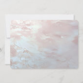 Pink Ornate Pearl and Floral Save The Date (Rückseite)