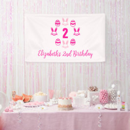 Pink Oster 2. Geburtstag Banner