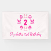 Pink Oster 2. Geburtstag Banner (Horizontal)