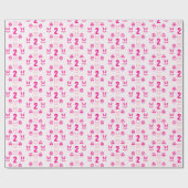 Pink Oster 2. Geburtstag Geschenkpapier (Flach)