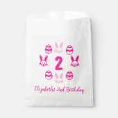 Pink Oster 2. Geburtstag Geschenktütchen (Vorderseite)