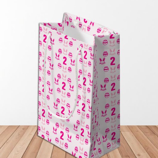 Pink Oster 2. Geburtstag Kleine Geschenktüte