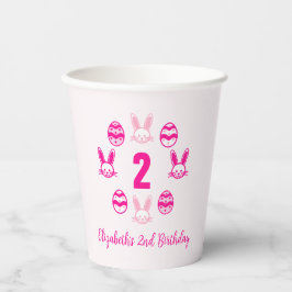 Pink Oster 2. Geburtstag Pappbecher