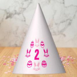 Pink Oster 2. Geburtstag Partyhütchen