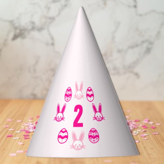 Pink Oster 2. Geburtstag Partyhütchen