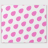 Pink Ostereier Muster Wrapping Paper Geschenkpapier (Flach)