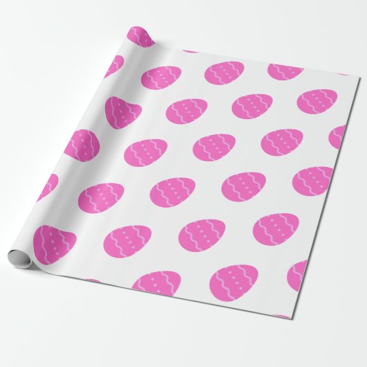 Pink Ostereier Muster Wrapping Paper Geschenkpapier (Ungerollt)