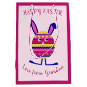 Pink Ostereier Sondertext Mittlere Geschenktüte (Vorderseite)