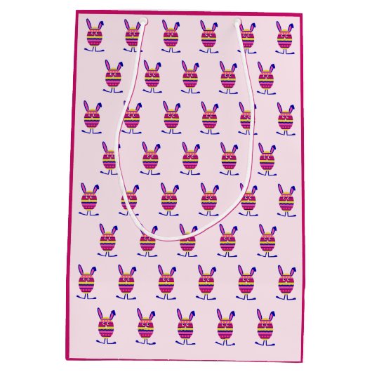 Pink Ostereier Sondertext Mittlere Geschenktüte (Rückseite)