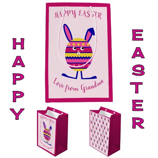 Pink Ostereier Sondertext Mittlere Geschenktüte