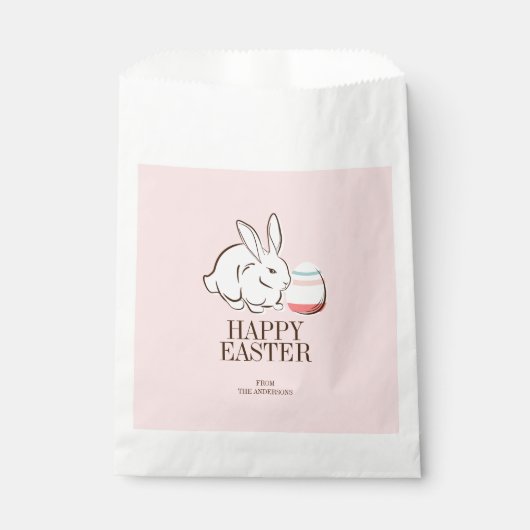 Pink Ostersonne und Egg Happy Oaster Gefälligkeits Geschenktütchen (Vorderseite)