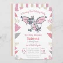 Pink Our Little Dinosaurier Kid's Geburtstagsparty