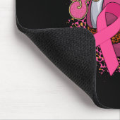 Pink Out Brustkrebs Leopard Volleybyll Byll Button Mousepad (Ecke)