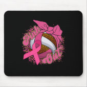 Pink Out Brustkrebs Leopard Volleybyll Byll Button Mousepad (Vorne)