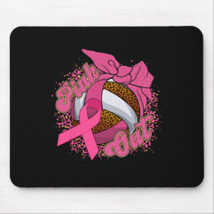 Pink Out Brustkrebs Leopard Volleybyll Byll Button Mousepad