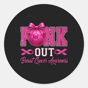 Pink Out Brustkrebsbewusstsein Coquette Bowle Und  Runder Aufkleber