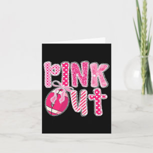 Pink-out Coquette Pink Bow Footll Brustkrebs Aw Karte