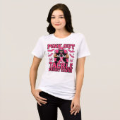 Pink Out Football Awareness Design Tri-Blend Shirt (Vorderseite voll)