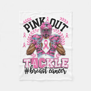 Pink Out Football Breast Cancer Awareness Tackle P Fleecedecke