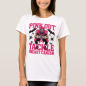 Pink-out Football-Kampf Brustkrebs Shirt (Vorderseite)