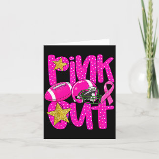 Pink out football pink ribbon breast cancer karte