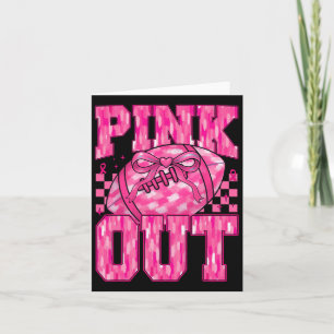 Pink-out Fußball Brustkrebs Bewusstsein Frauen Mäd Karte