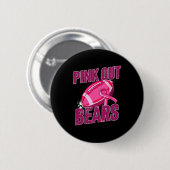 Pink-out Fußball-Kampf Brustkrebs Button (Vorne & Hinten)