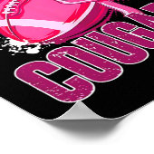 Pink-out Fußball-Kampf Brustkrebs Poster (Ecke)