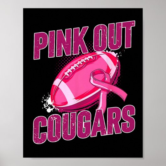 Pink-out Fußball-Kampf Brustkrebs Poster (Vorne)