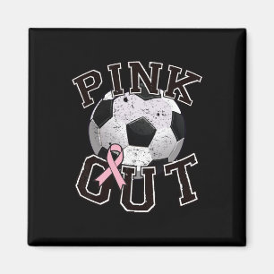 Pink-Out-Fußballteam Brustkrebsmonat Magnet