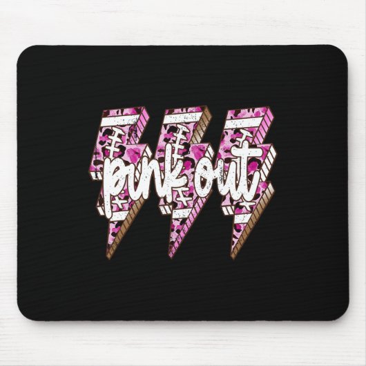 Pink Out Leopard Blitzschlag Brustkrebs im Krieg Mousepad (Vorne)