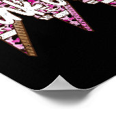Pink Out Leopard Blitzschlag Brustkrebs im Krieg Poster (Ecke)