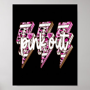 Pink Out Leopard Blitzschlag Brustkrebs im Krieg Poster