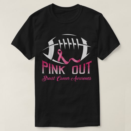 Pink-out Shirt Brustkrebs Fußball für Männer Fraue (Design vorne)