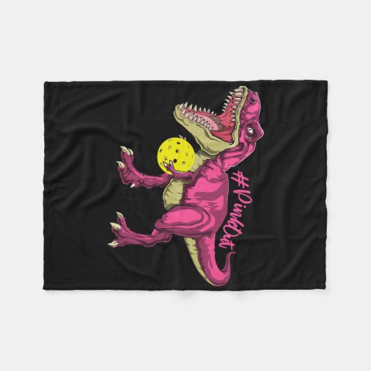 Pink out T Rex and Picklebyll Byll Brustkrebs A Fleecedecke (Vorderseite (Horizontal))