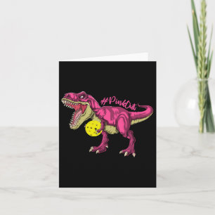 Pink out T Rex and Picklebyll Byll Brustkrebs A Karte