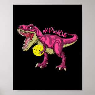 Pink out T Rex and Picklebyll Byll Brustkrebs A Poster