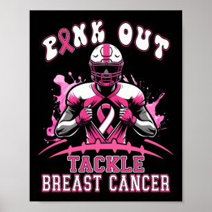 Pink-Out-Taktik Brustkrebs-Bewusstsein Amerikaner Poster