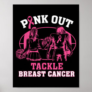 Pink-Out-Taktik Brustkrebs-Bewusstsein Amerikanisc Poster