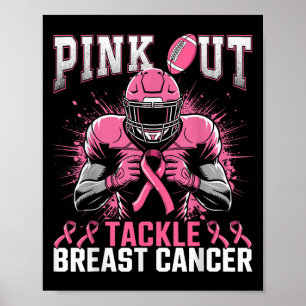 Pink-Out-Taktik Brustkrebs-Bewusstsein Amerikanisc Poster
