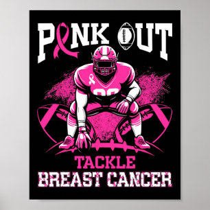 Pink-Out-Taktik Brustkrebs-Bewusstsein Amerikanisc Poster