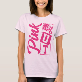 Pink-Out-Volleyball-Brustkrebs-Schleife Sport T-Shirt