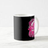 Pink Out Volleybyll rosa Ribbon Brustkrebs Krieg Kaffeetasse (VorderseiteRechts)