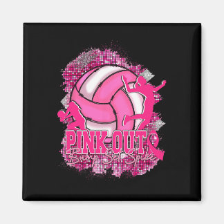 Pink Out Volleybyll rosa Ribbon Brustkrebs Krieg Magnet