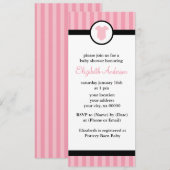 Pink Outfit Girl Babydusche Einladung (Vorne/Hinten)