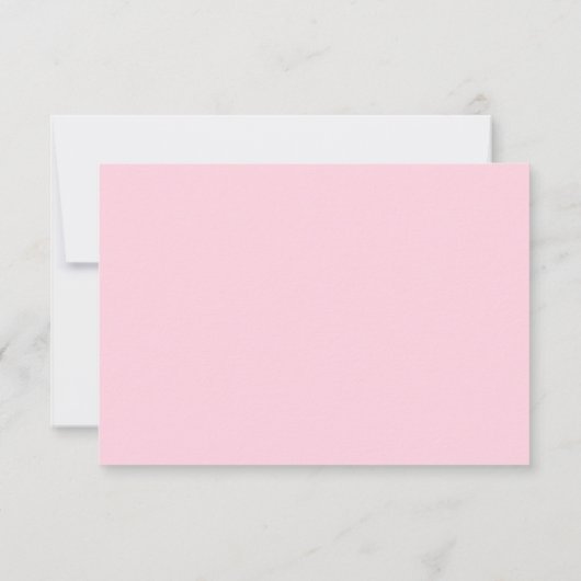 Pink Over the Moon Girl Babydusche Danke Karte (Rückseite)