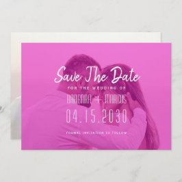 Pink Overlay Photo Save The Date