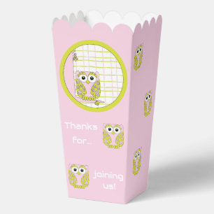 Pink Owl Babydusche Geschenkschachtel